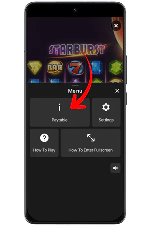 Starburst slot demo betaltabell symboler NetEnt